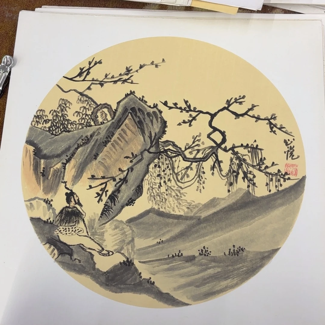 国画38-38卡纸作品艺