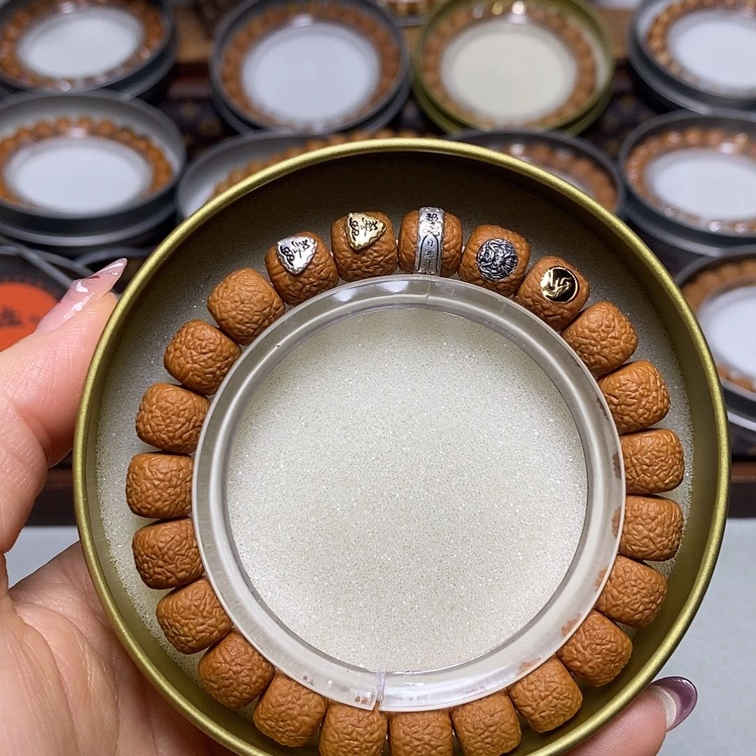 猴头核桃手串379号10左右五标蛇鳞满天星全品