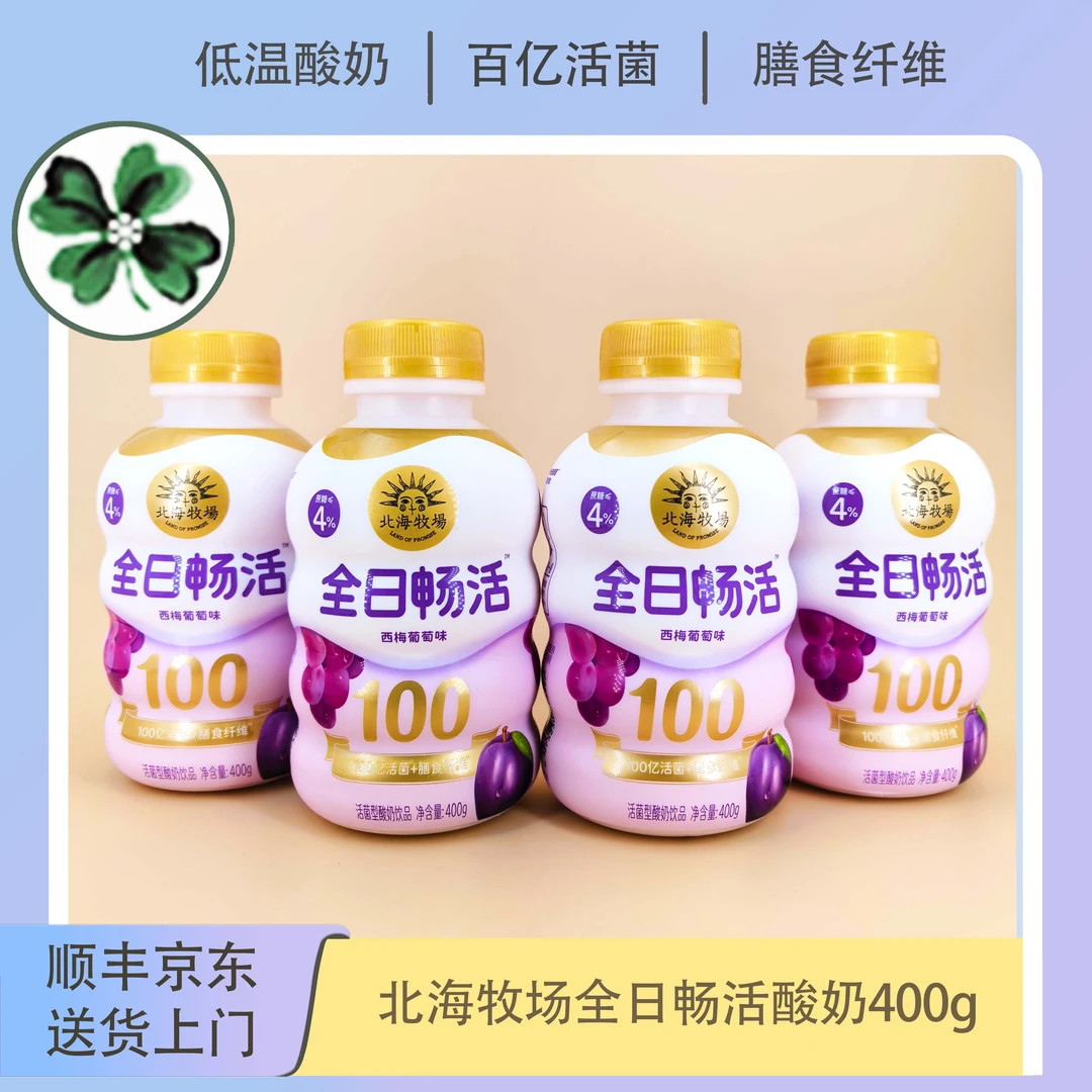 北海牧场全日畅活400g活菌型酸奶低温发酵乳