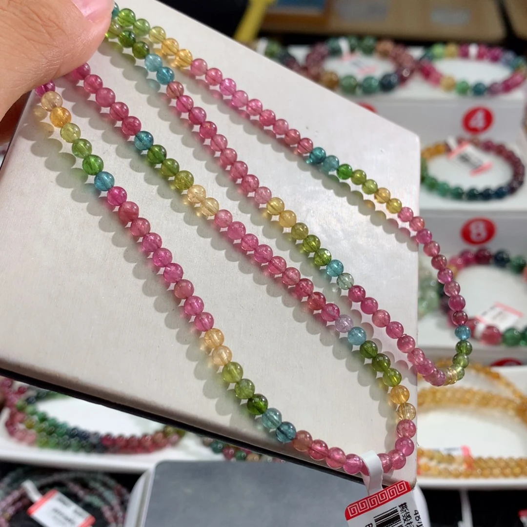 手链未镶嵌碧玺       4mm。