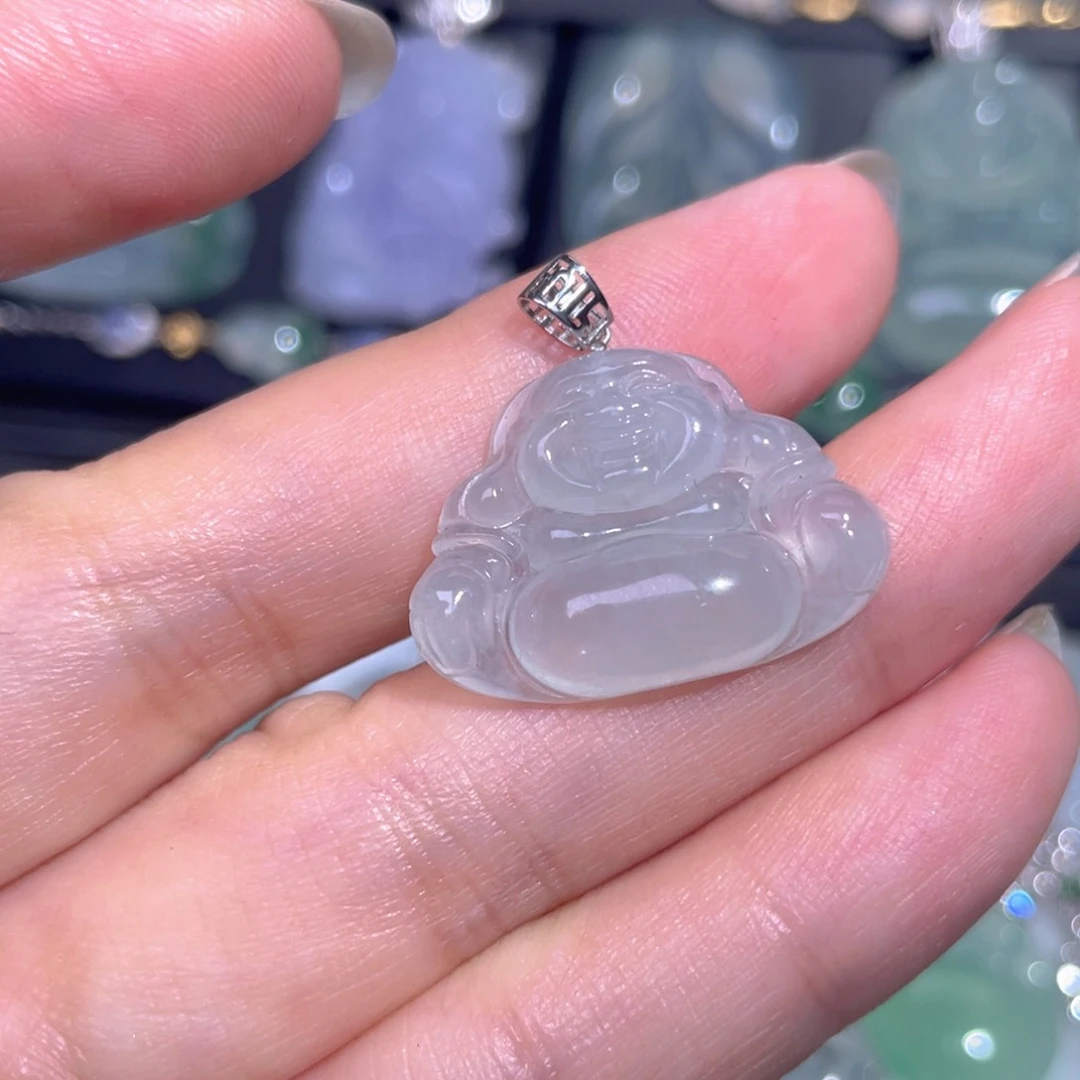 颈饰18K金镶嵌翡翠翡翠