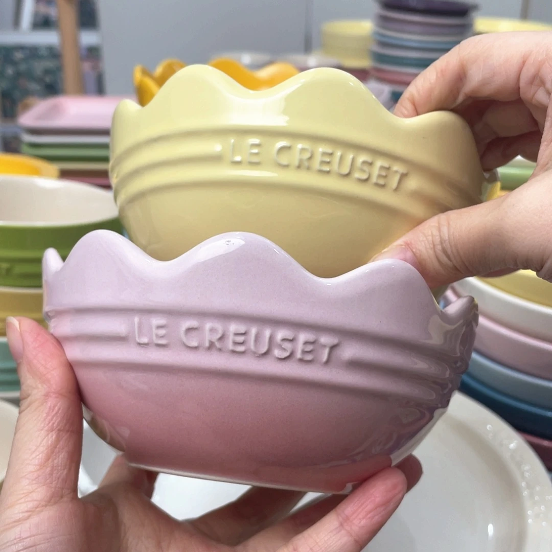 瓷片微瑕2个花边碗