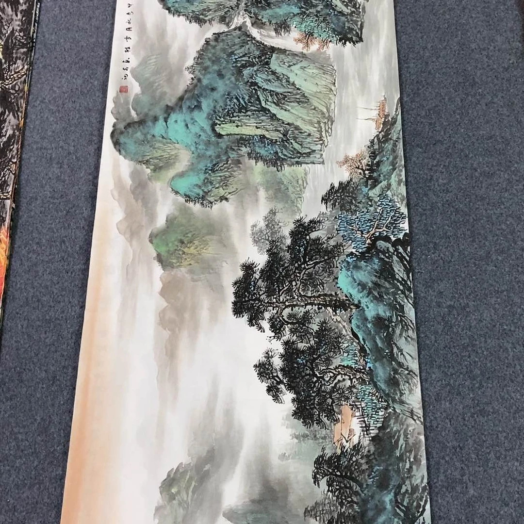 国画小六尺山水一副