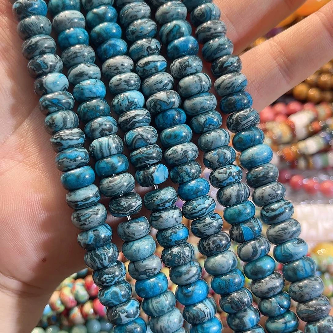 合金玛瑙/玉髓珠宝半成品松石算盘一条10mm