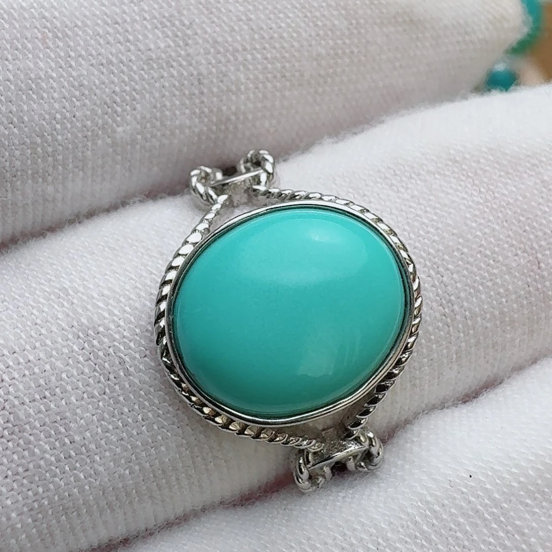 银S925镶嵌绿松石珠宝奇石