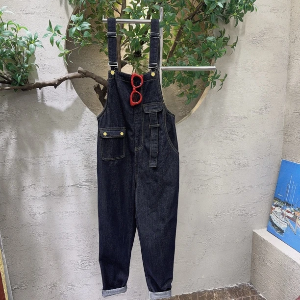 【洋气韩版时尚背带裤】55325新款减龄收腰显腰身遮肉神器背带裤