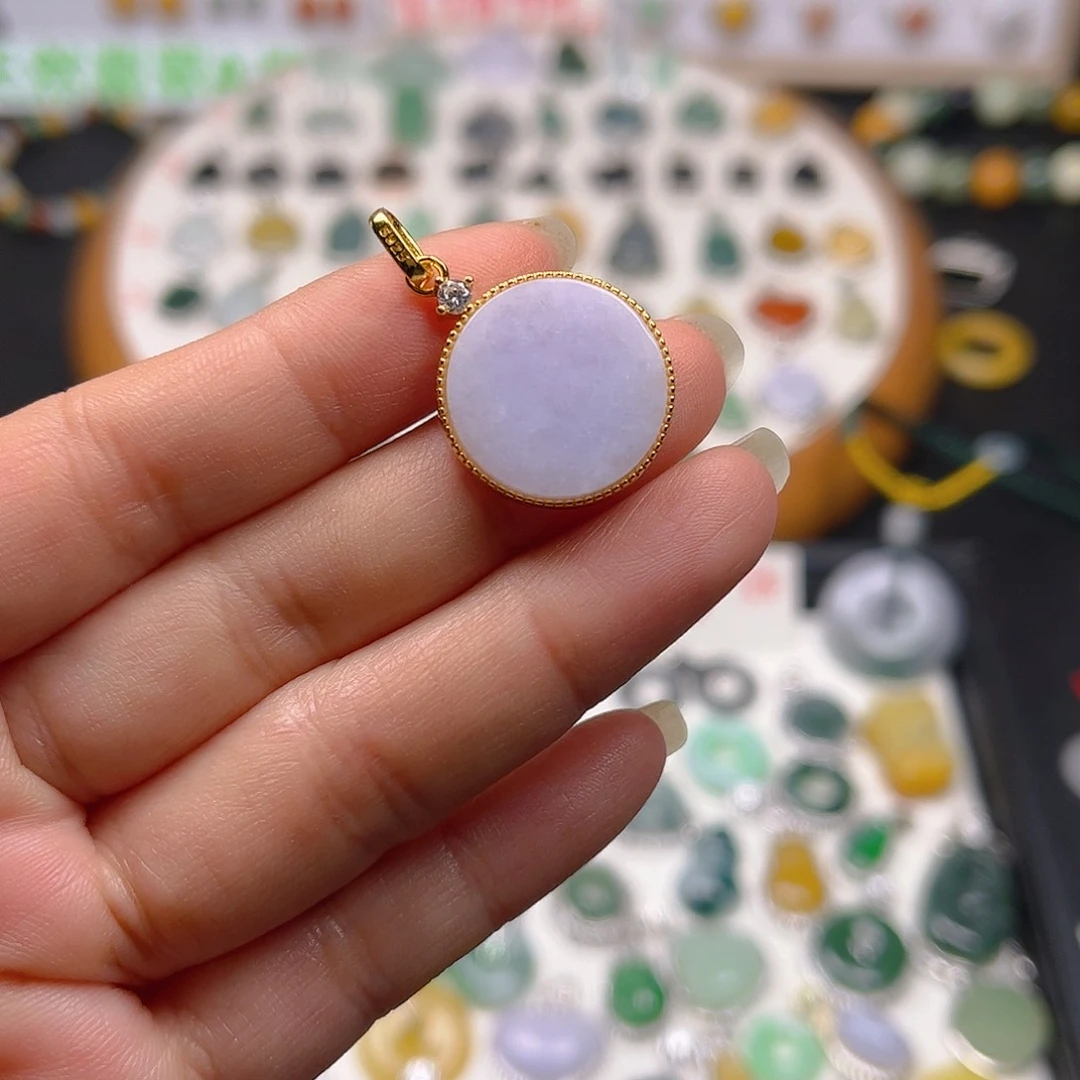 【闪购商品】翡翠颈饰银S925镶嵌吊坠