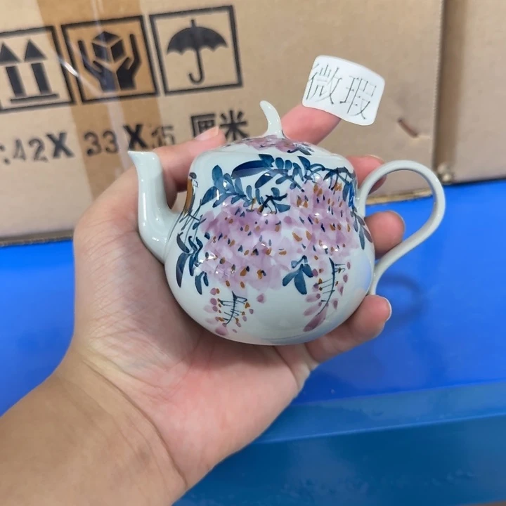 釉下手绘茶具微瑕