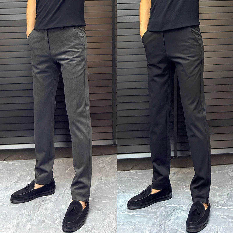 【轻奢男装】男士秋季轻奢商务休闲裤潮流时尚百搭垂感爆款潮牌西裤
