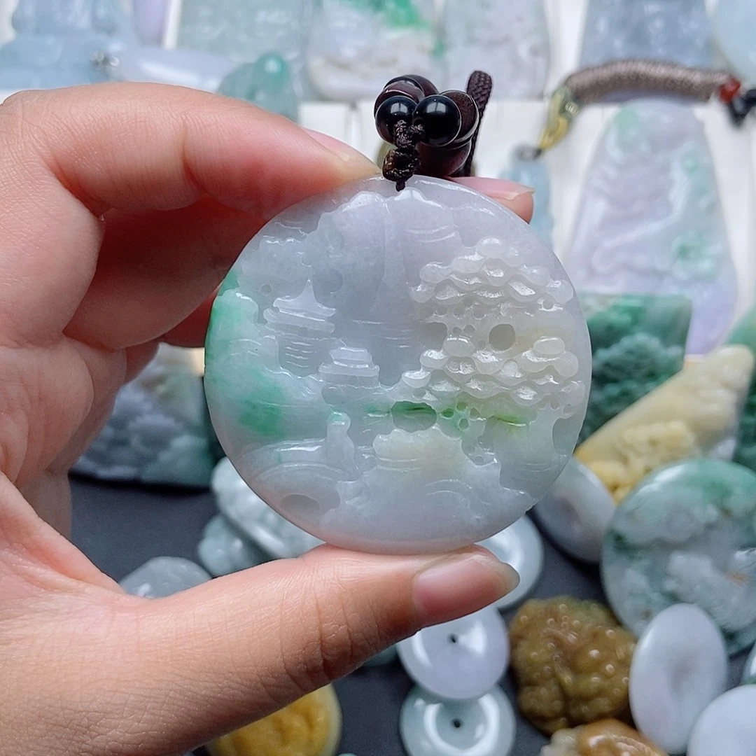 翡翠未镶嵌吊坠(不含链)翡翠