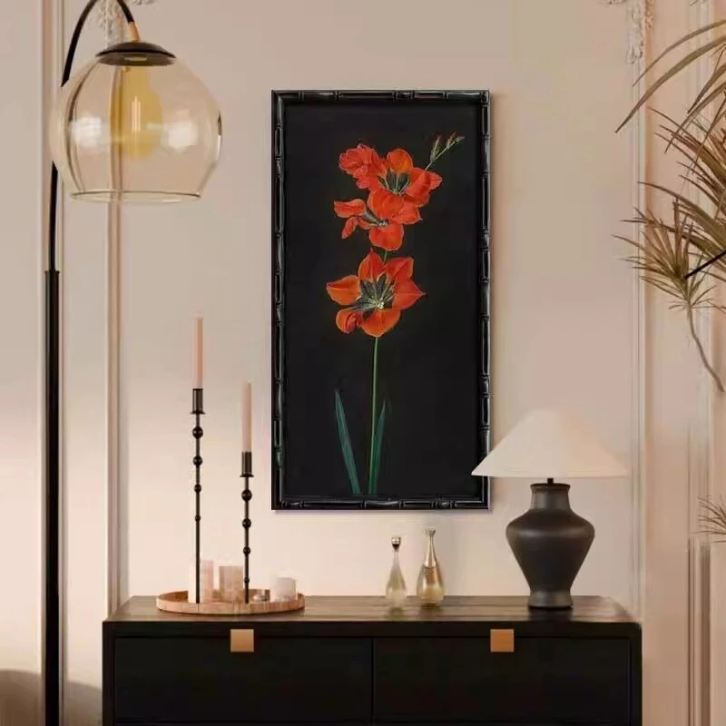 《陌上花开》法式小众复古客厅装饰画书房玄关壁画卧室高级感挂画