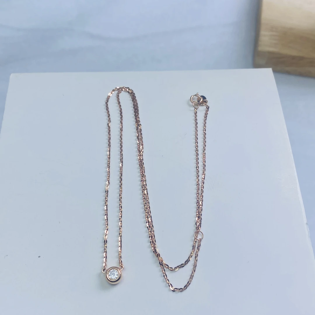 实验室培育钻石培育钻 18K金 闪o泡泡项链 多样性选择发其一