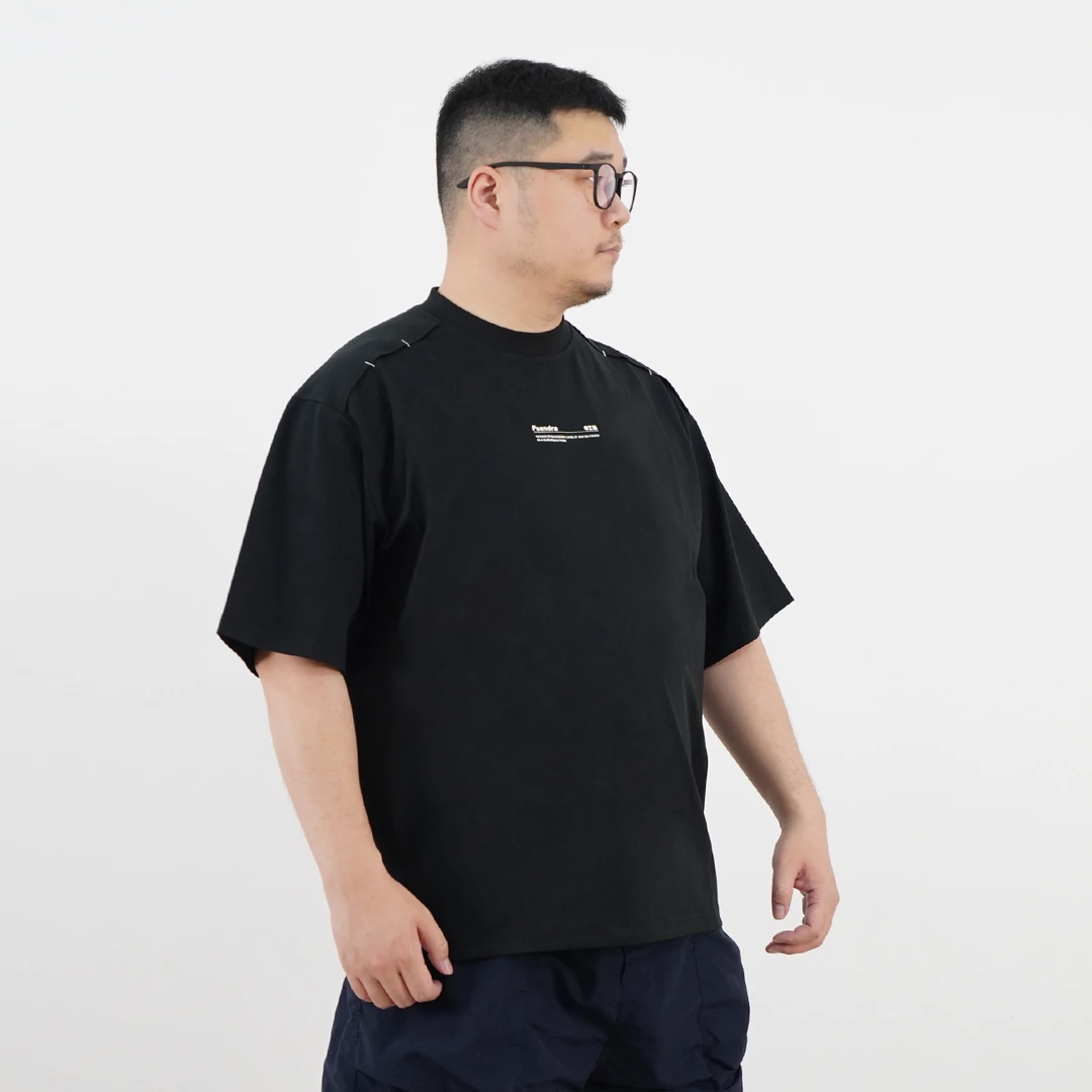 小领口。男士短袖印花T恤宽松休闲胖子大码25夏季新品N-T25214