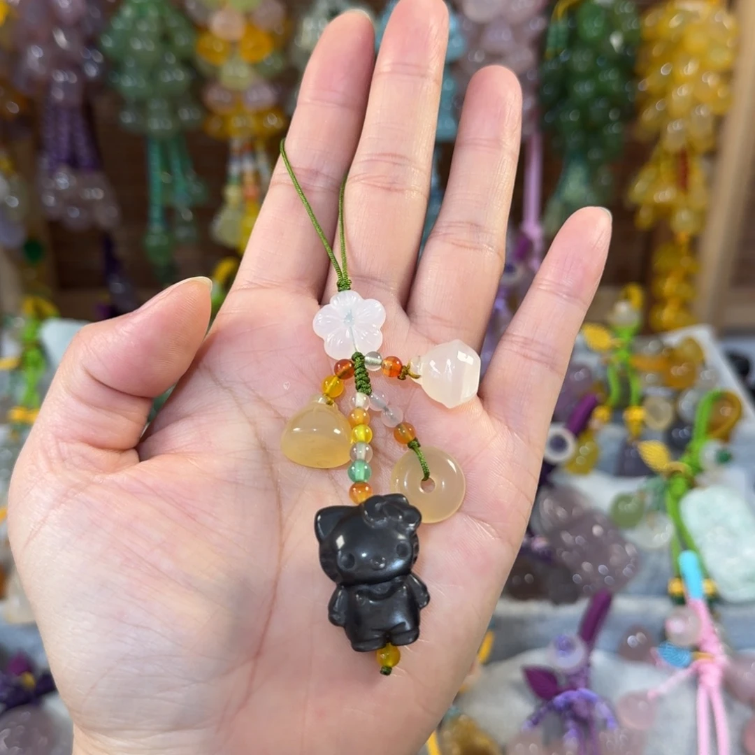 未镶嵌手机挂件玛瑙/玉髓