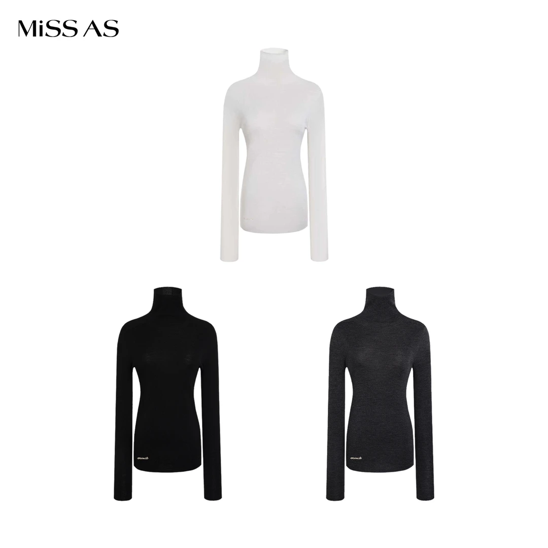 【MAKE IF】简约百搭高领修身打底衫内搭毛衣打底上衣女25秋冬新品