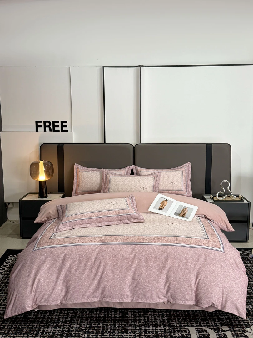 2025新款爆款高级感床单被套四件套纯斜纹棉可裸睡