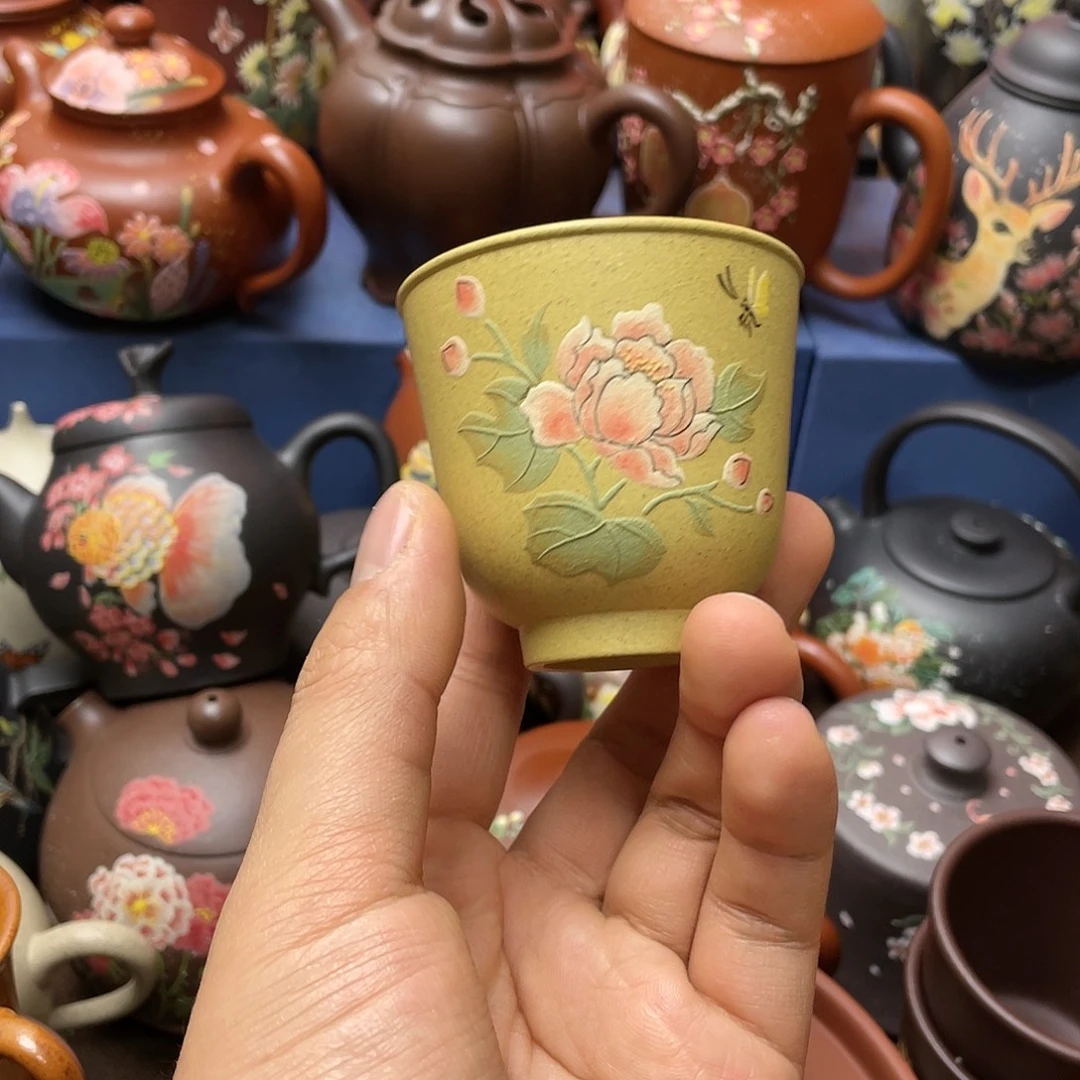 茶杯红泥紫砂主人杯80cc