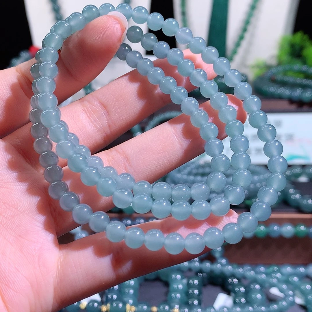 翡翠未镶嵌手链天然a货翡翠项链6