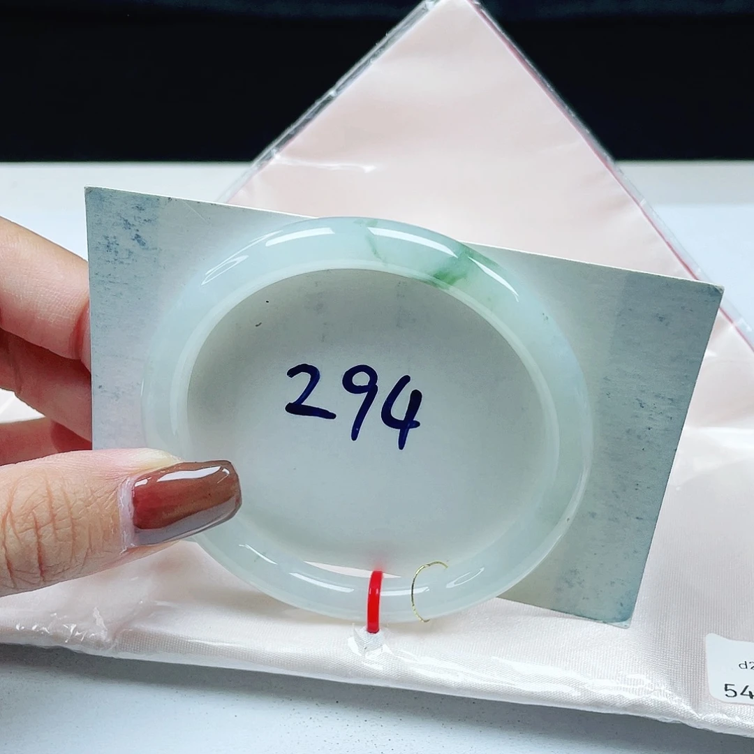 翡翠未镶嵌手镯 圆条54+