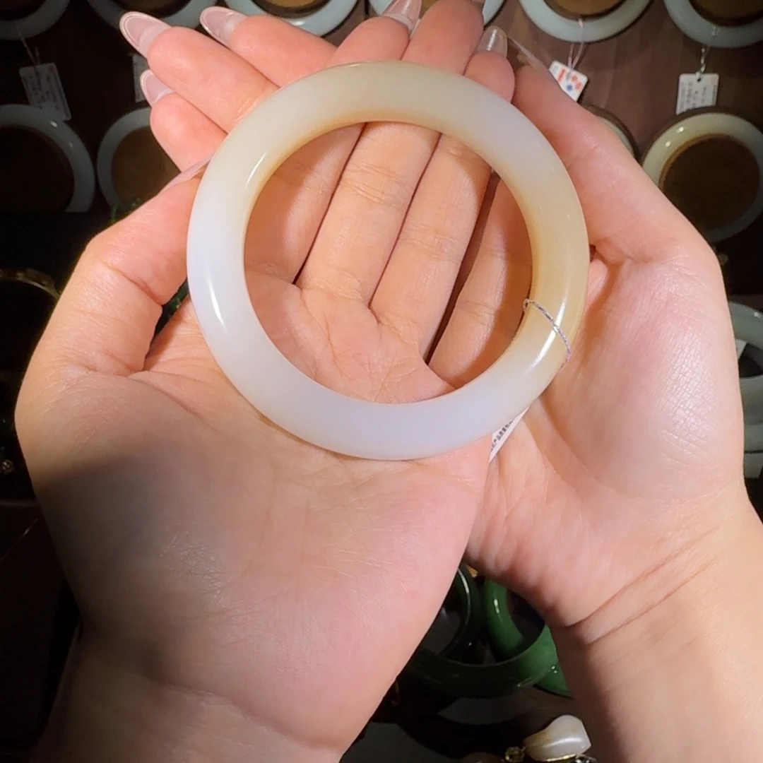 和田玉（糖玉）18K金镶嵌手链62#