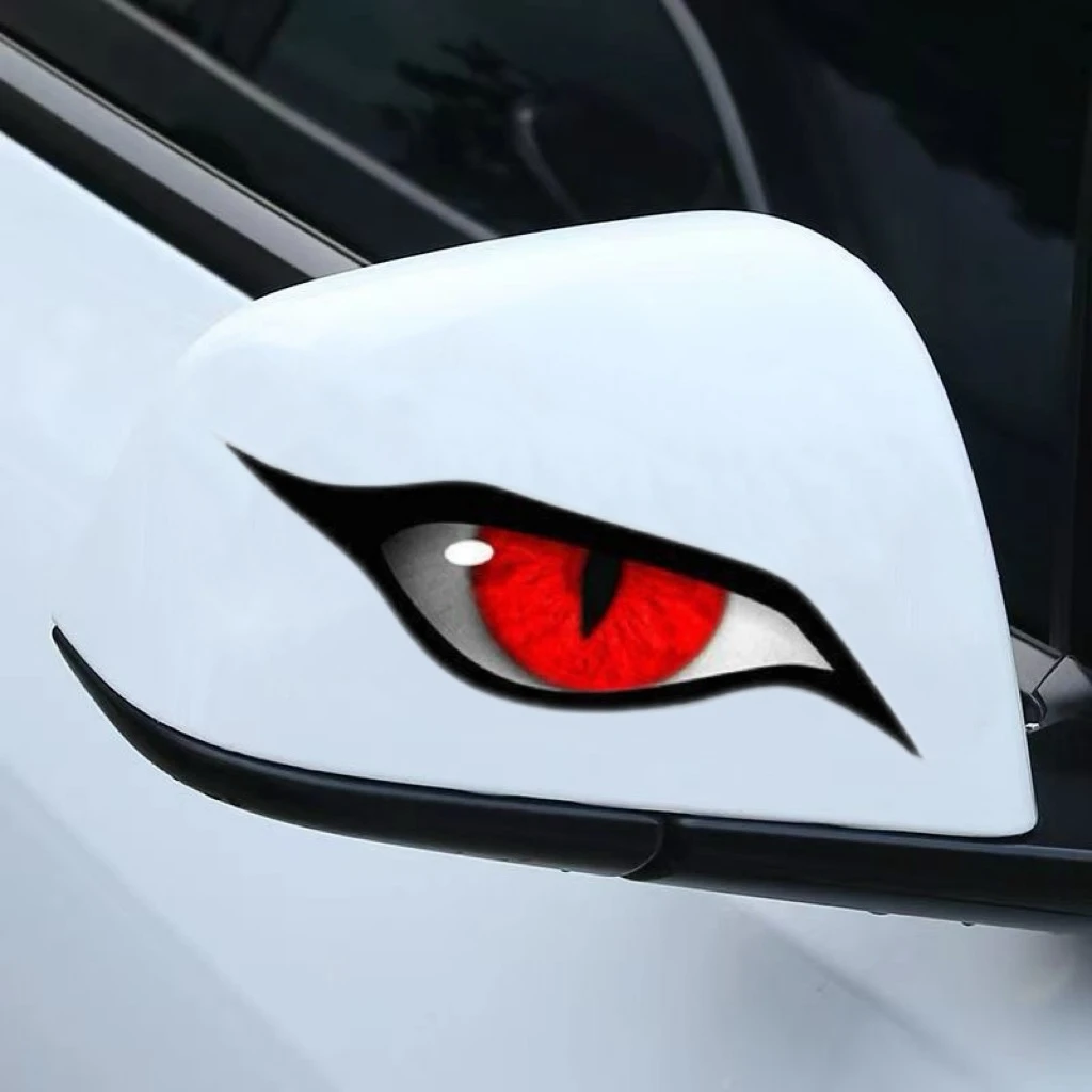 霸气个性恐怖车贴猛禽眼汽车后视镜装饰贴防水防晒遮挡划痕创意贴