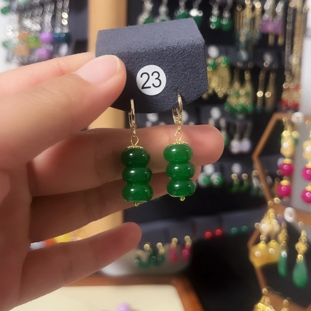 锆石纯铜925银耳饰