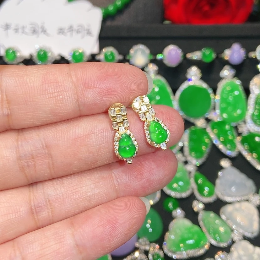 【闪购商品】未镶嵌翡翠耳饰天然翡翠