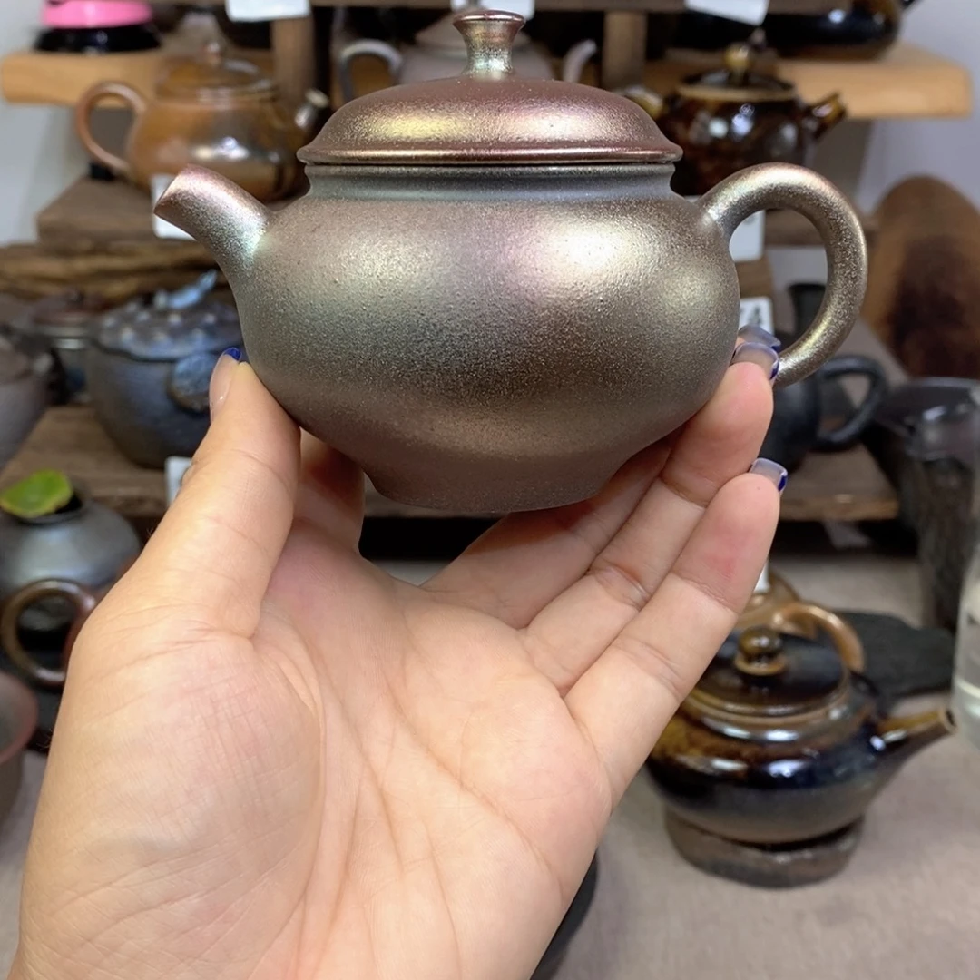 建水紫陶柴烧茶壶