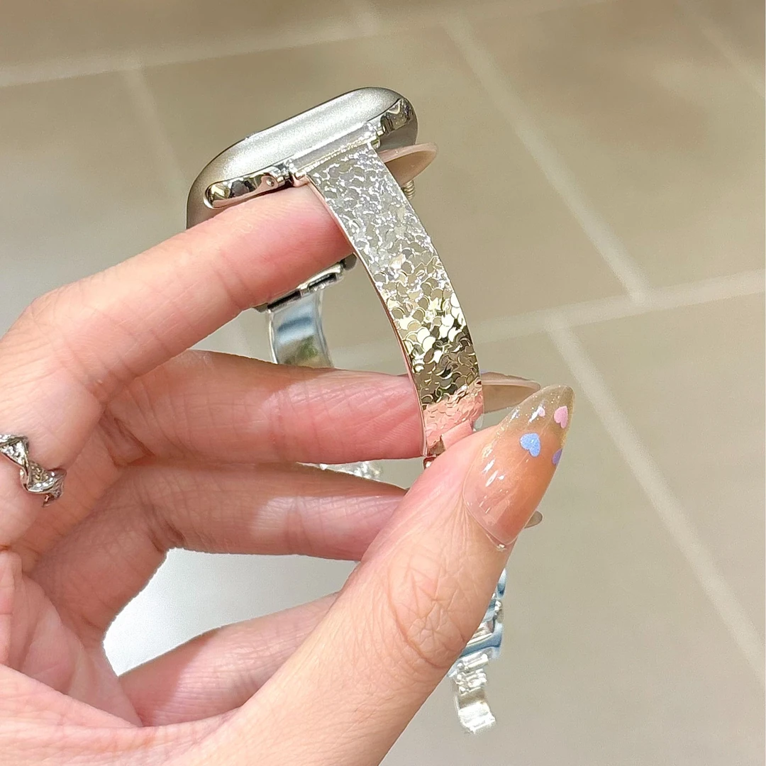 适用华为fit4表带原创碎碎冰铜手镯fit2/fit3/gt3/gt4/gt5表带女