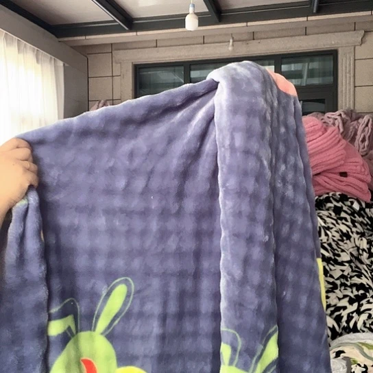 羊驼毛紫色泡泡被套200×230