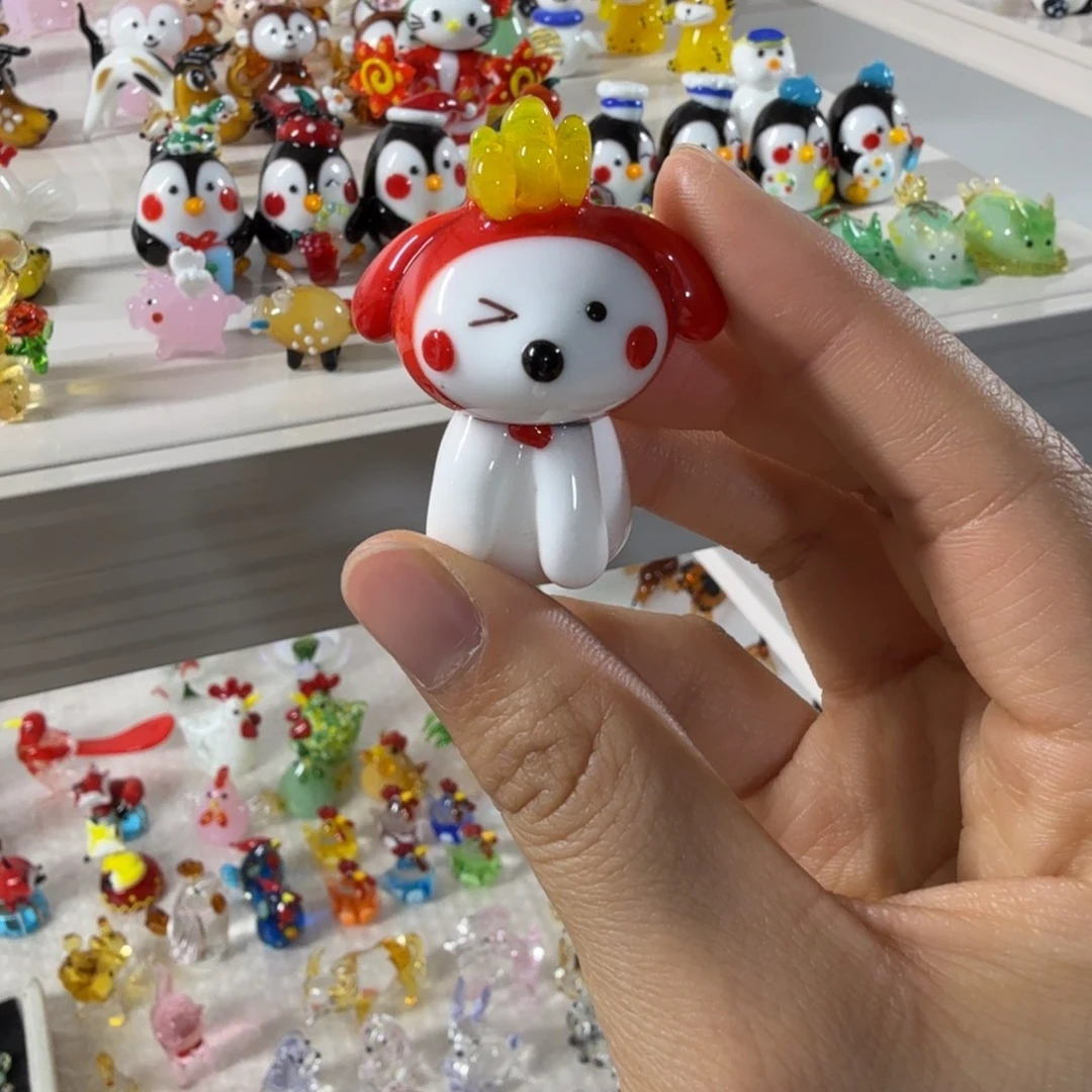 手工艺品琉璃薯条小狗