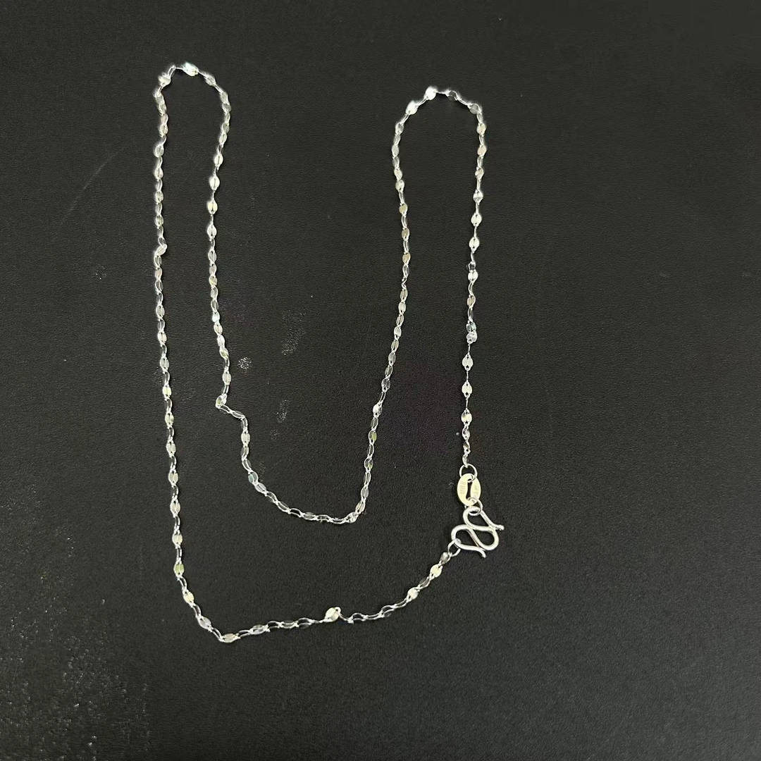 足银银制品 足银M式链银色（多样性发一件）