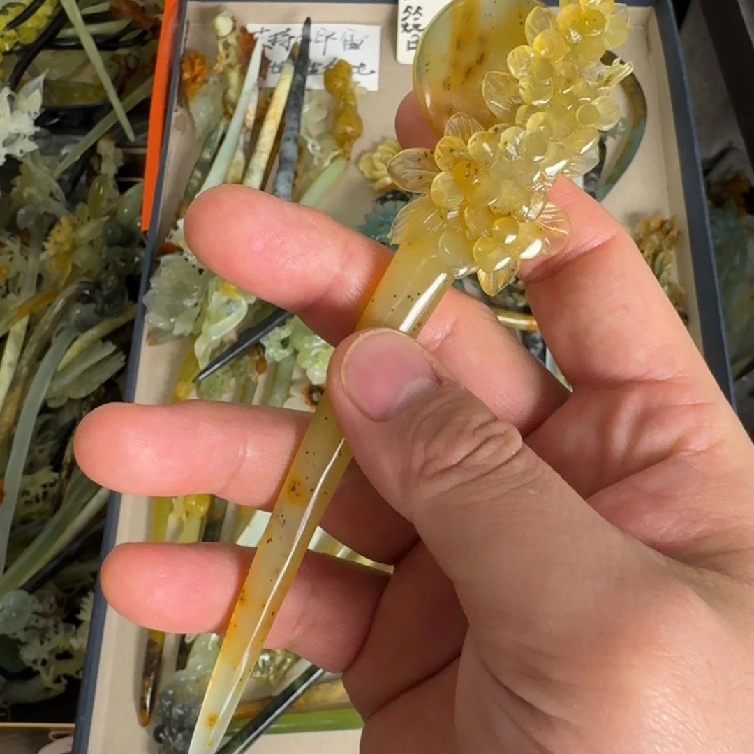 岫玉发饰未镶嵌明君玉簪贼拉好看