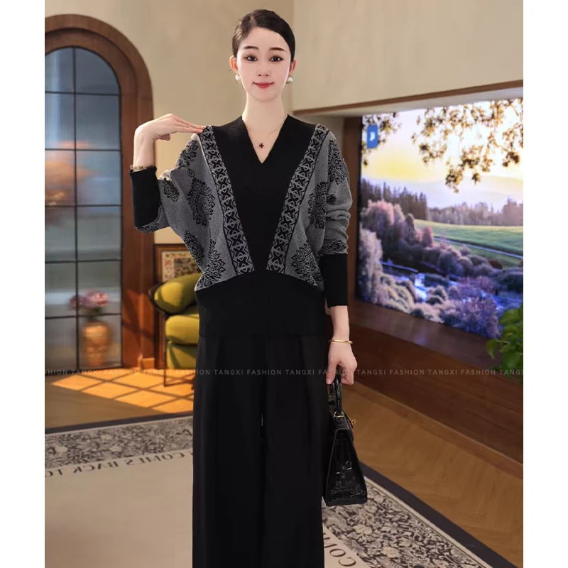 2026秋冬新款【8151】含绵羊毛V领套头黑色时尚打底外穿针织毛衣