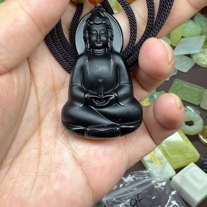 道***堂蛇纹石玉未镶嵌吊坠(赠链)