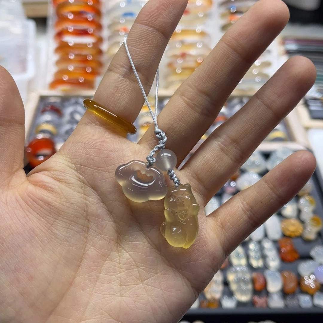 柚***&玛瑙/玉髓戒指未镶嵌