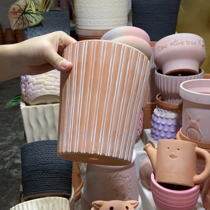 15×17复古直纹盆 1个
