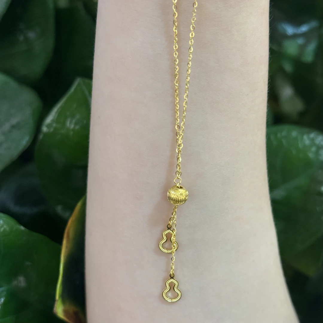 【大魔王专享】足金999  金珠双葫芦 纳金添喜 精工  TL