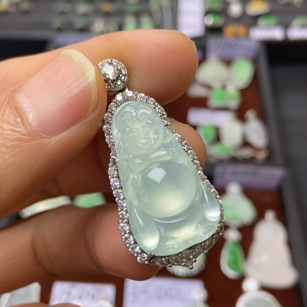 翡翠银S925镶嵌颈饰