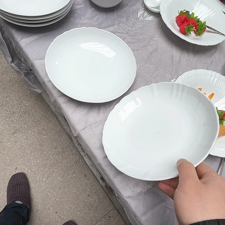 碗景德镇高白玉泥八寸深盘，两个，包邮