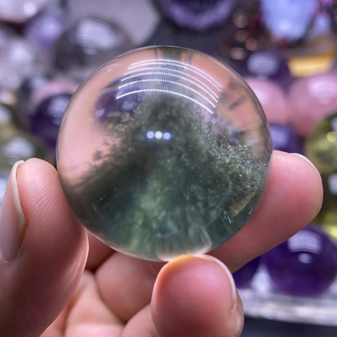 未镶嵌珠宝半成品水晶111高透绿幽灵