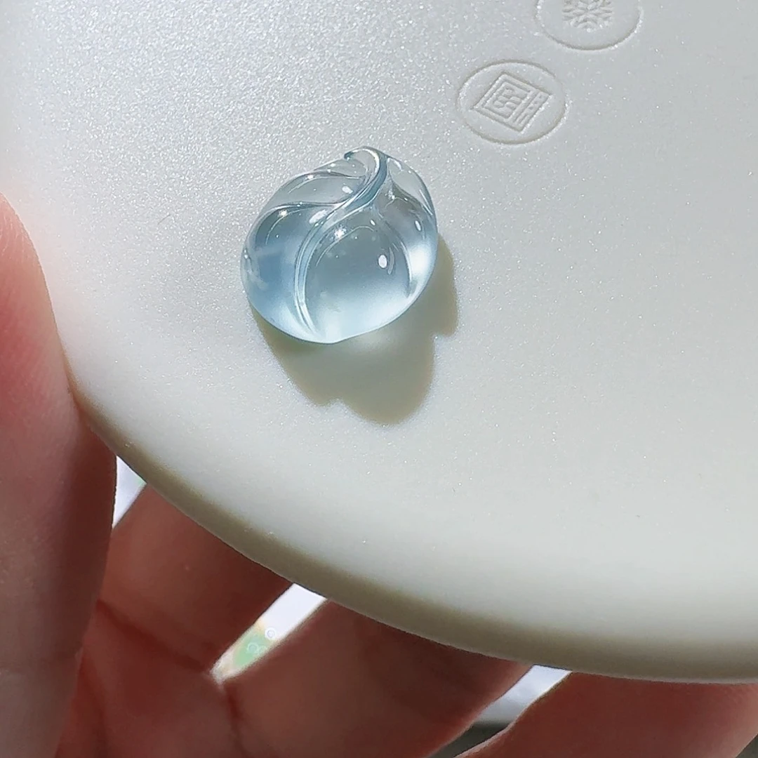 翡翠颈饰未镶嵌蓝钢木那雪花棉随形厚装芭蕉叶
