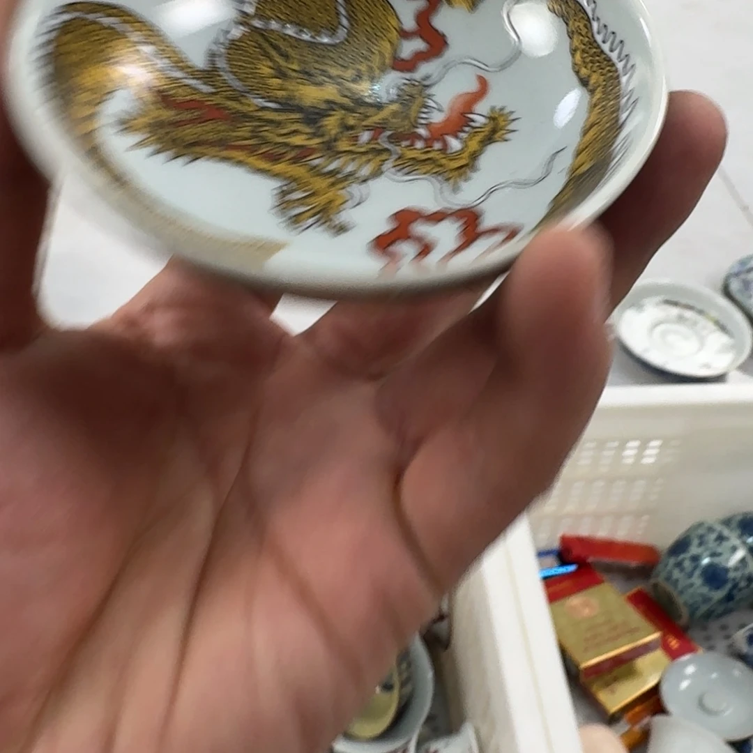 摆件陶金龙降世普洱杯