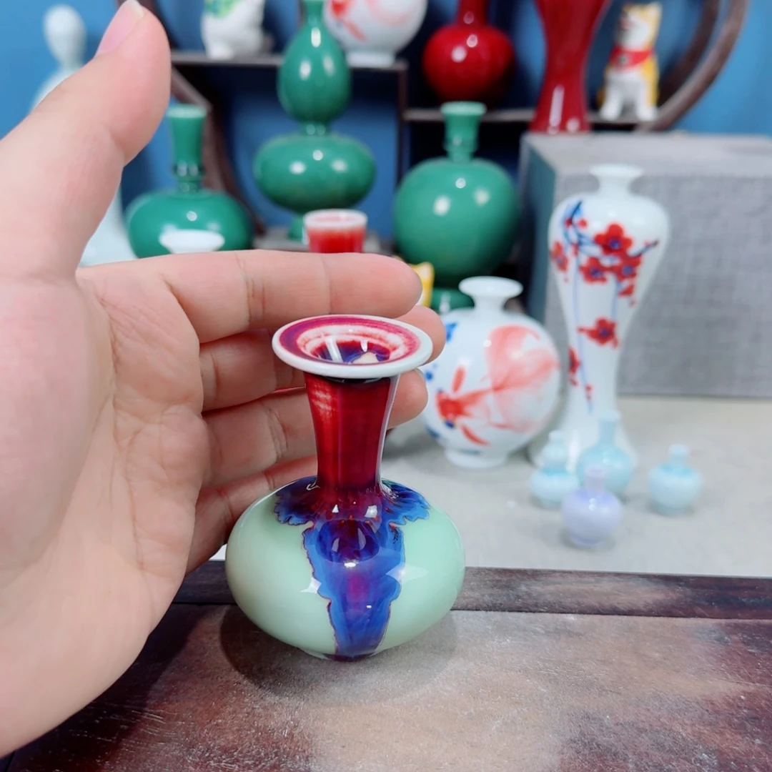 陶瓷手工小花器摆件