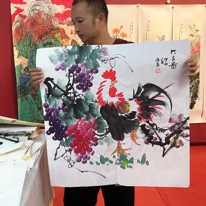 国画手绘画作品展