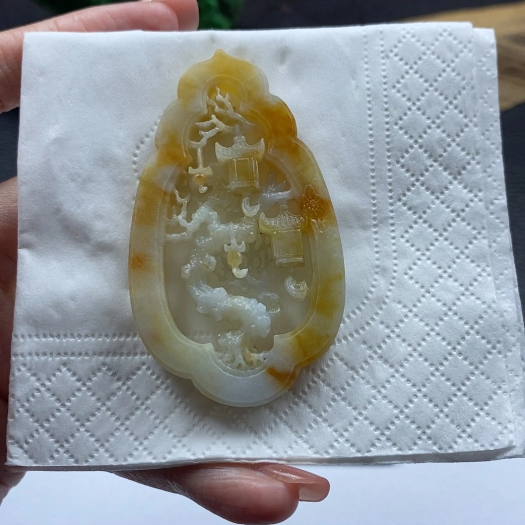 沐***兮未镶嵌定制翡翠万家灯火