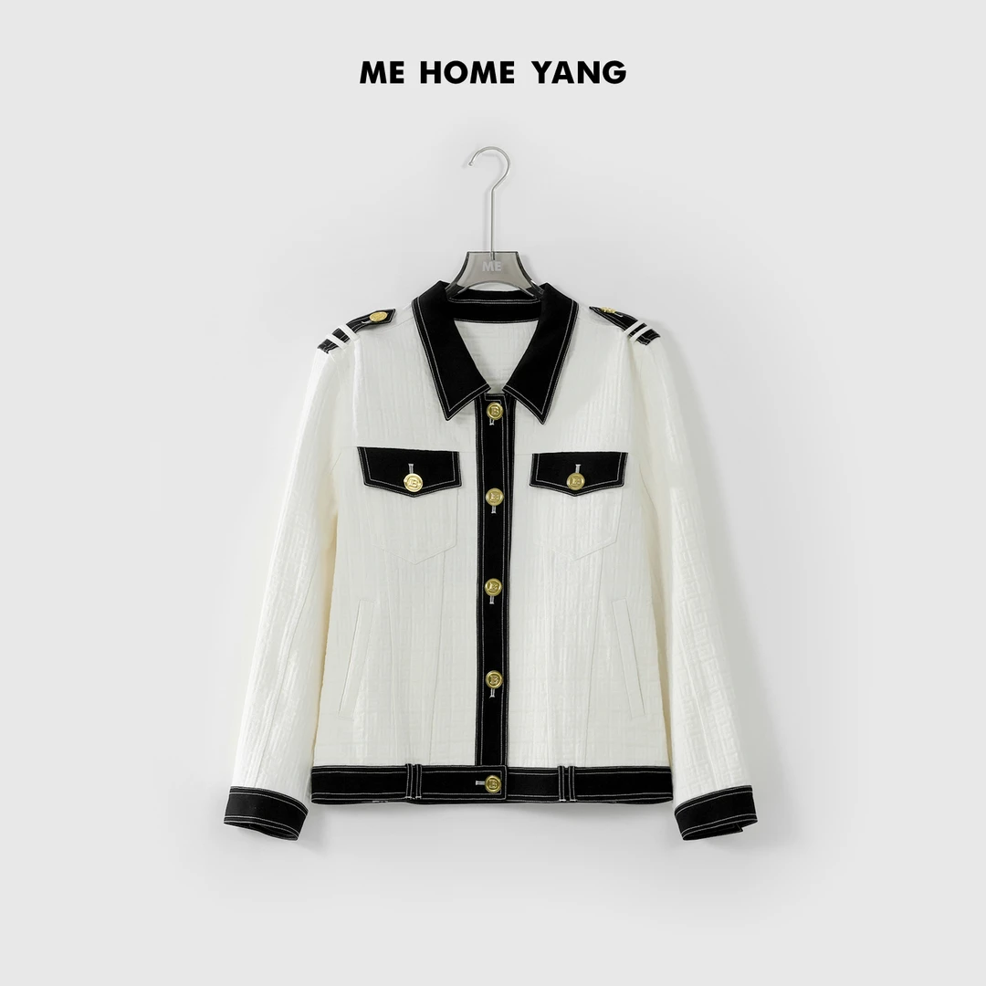 ME【巴曼白牛外套】设计师新款时尚百搭休闲宽松外套MEQS5734
