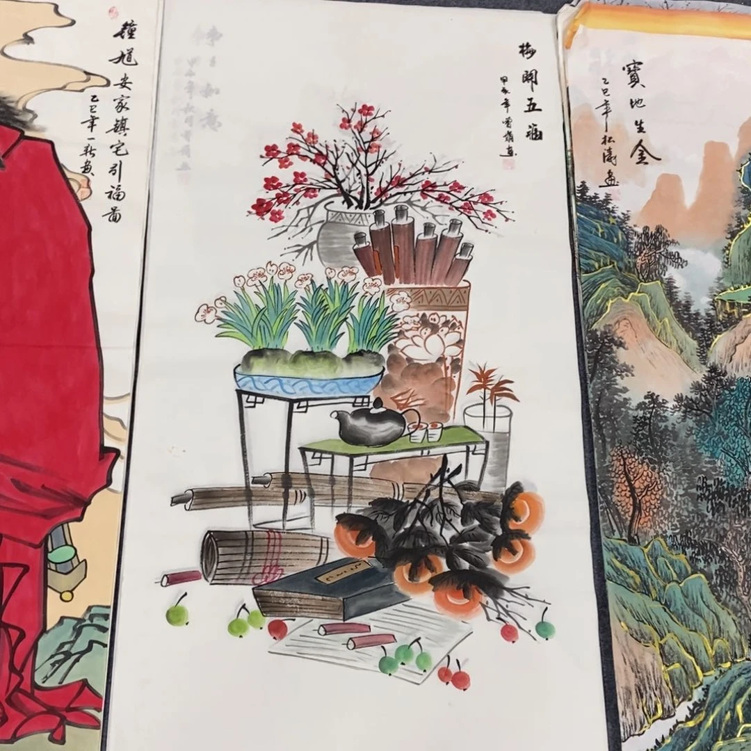 国画尺寸140✖️70四尺手绘画