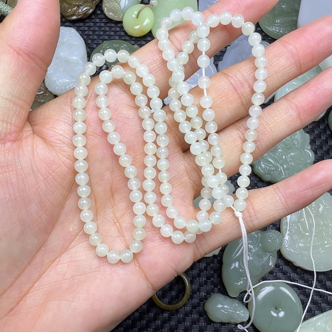 和田玉未镶嵌吊坠(赠链)卡4多圈