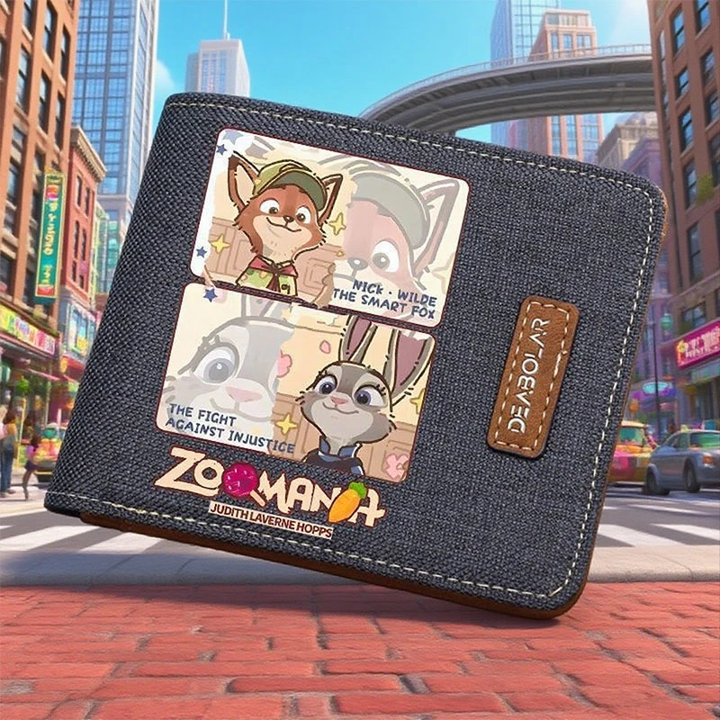 疯狂动物城朱迪尼克情侣钱包可爱卡通动漫兔子警官男女生钱夹卡包